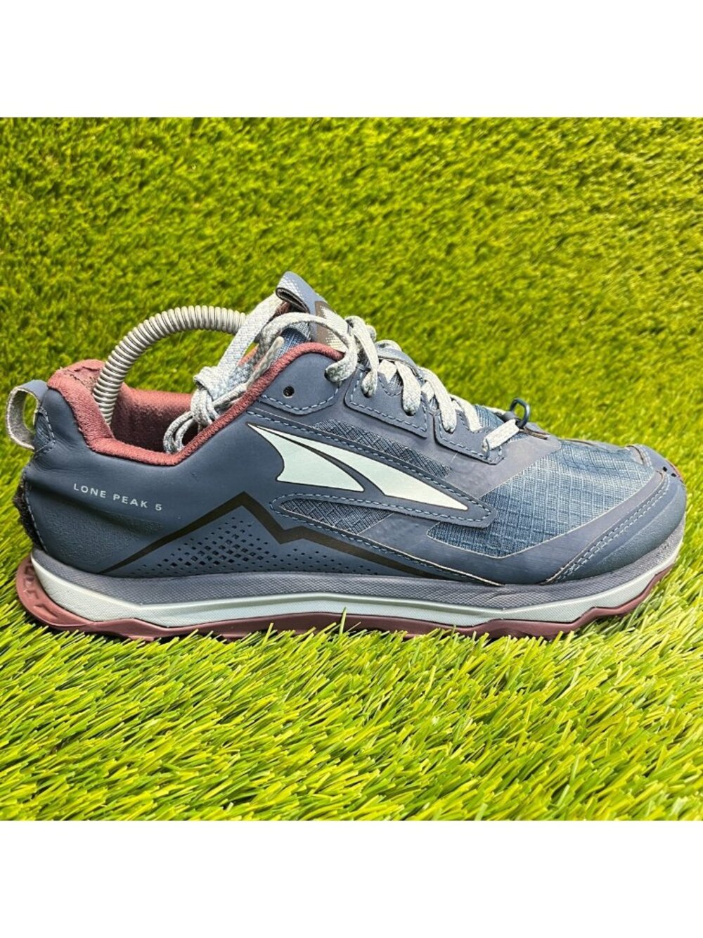 Altra Lone Peak‎ 5 Womens Size 9.5 Blue Burgundy Athletic Running Shoes Sneakers
